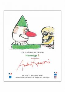 Affiche de l'exposition : "Un posthume sur mesure : hommage à André François"